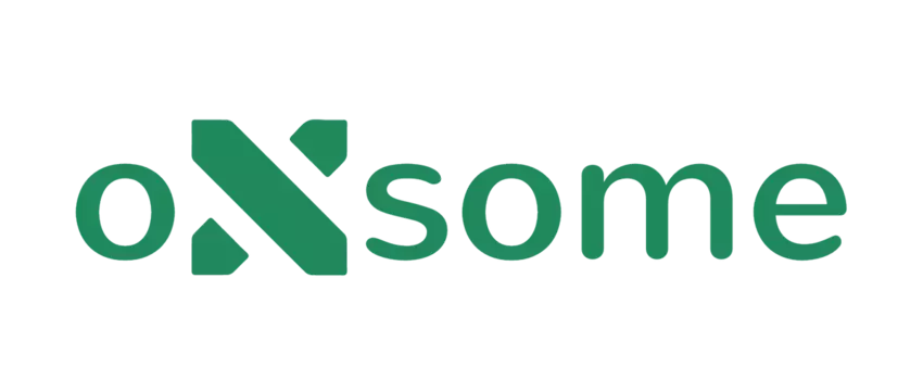 Oxsome logo green and white